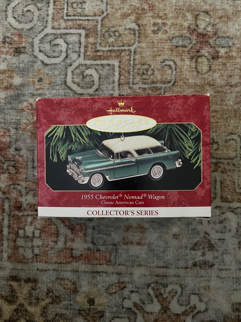 Hallmark Green & Cream 1955 Chevrolet Nomad Wagon Ornament